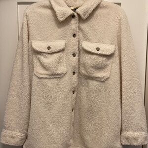 Cream Fuzzy Jacket